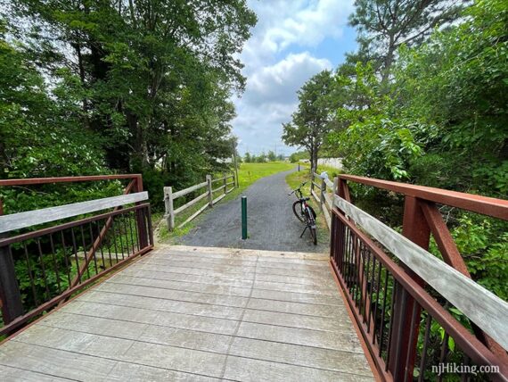 Large trail bridge over the Middle Branch of the Forked River