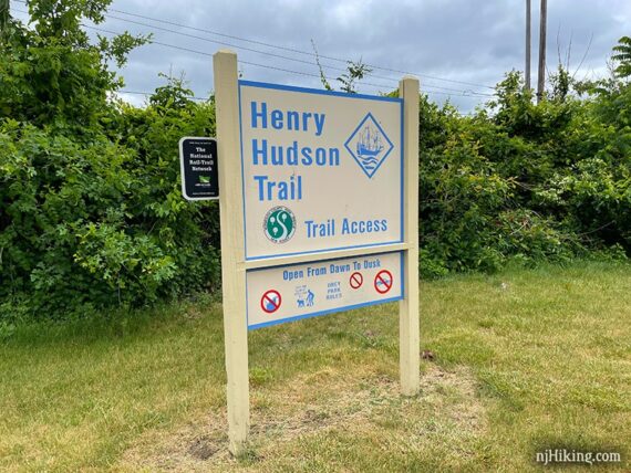 Henry Hudson Trail sign.