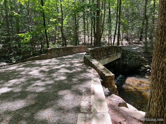 Stone bridge over a river.