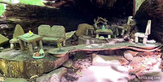Fairy trail wooden furniture.