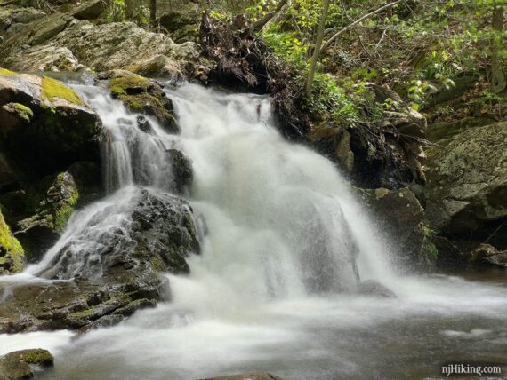 Close up of Apshawa Falls cascade.