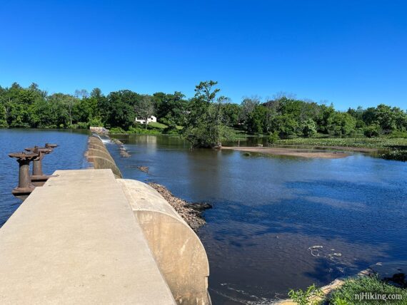 Millstone dam at Carnegie Lake.