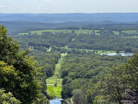 Valley seen below a pipeline cut viewpoint.