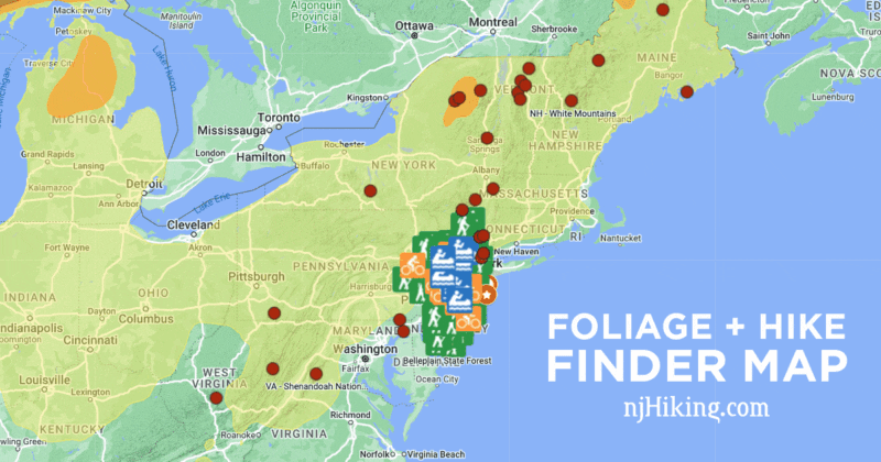 Foliage + Hike Finder Map.
