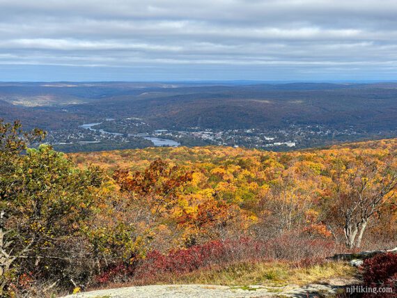 View over New Jersey into Port Jervis, New York from atop High Point.