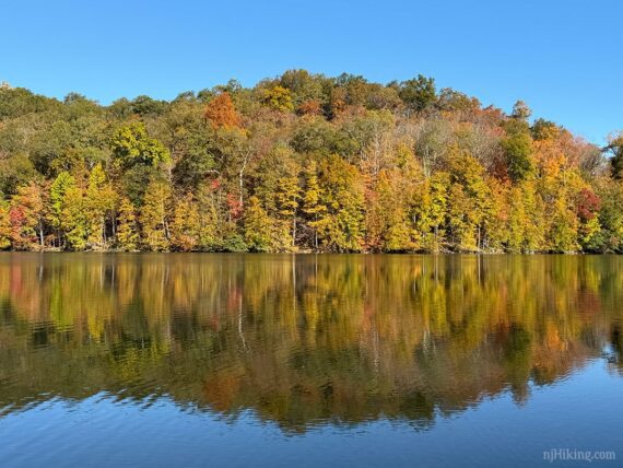 Fall foliage at Monksville Reservoir.