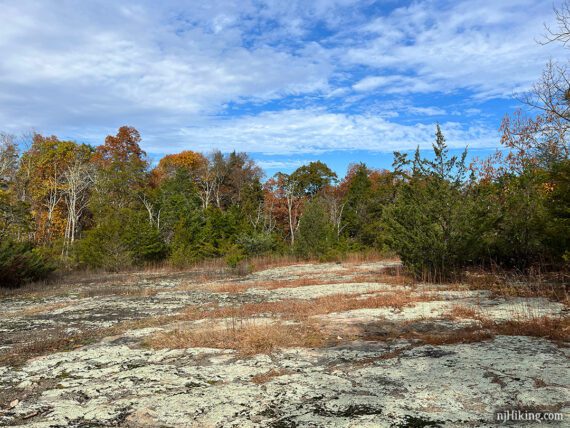 A large flat rocky area known as Table Rock.