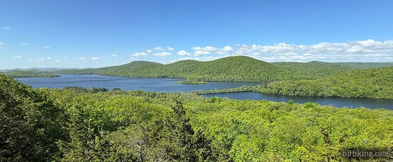 View of the Wanaque Reservoir from Governor's Mountain.