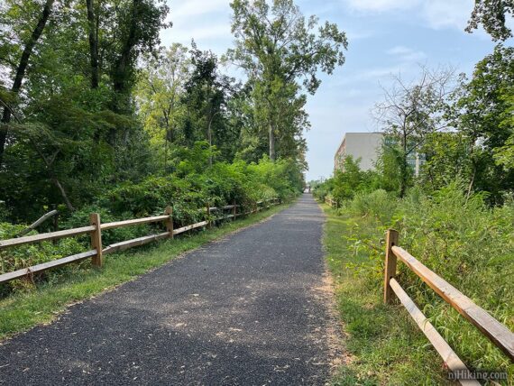 New section of the Henry Hudson paved rail trail.
