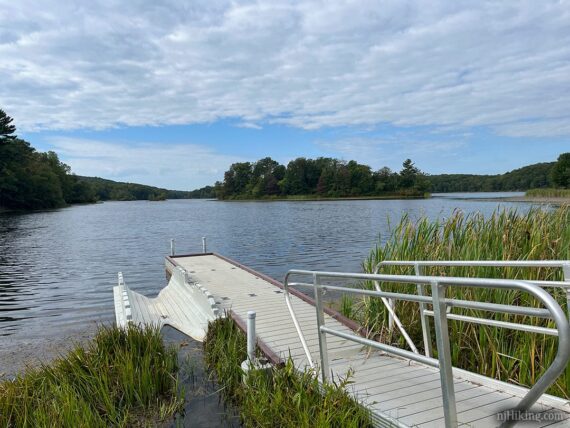 Kayak launch dock on Wawayanda Lake.
