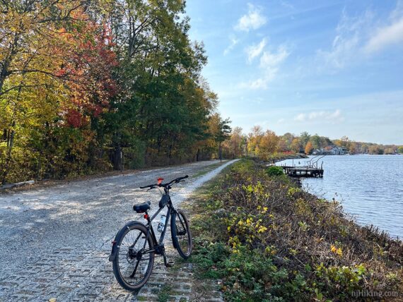 Bike on Sussex Branch Trail near Cranberry Lake.
