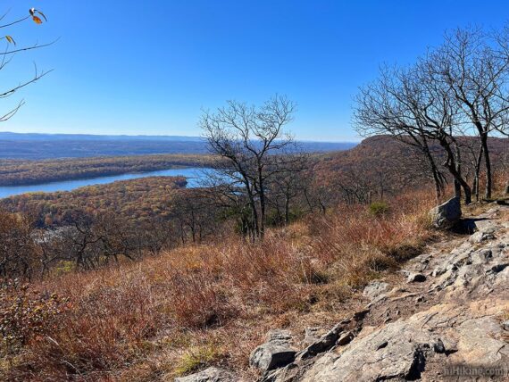 Rocky trail along a ridge.