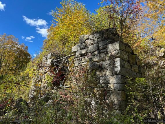 Furnace remains overgrown in 2025.