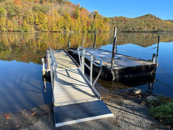Floating dock.
