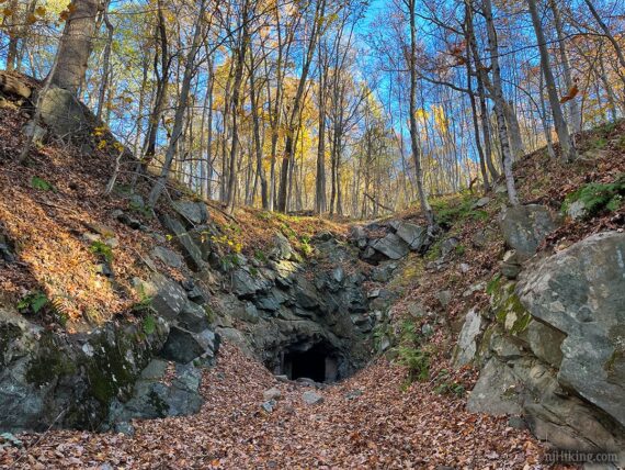 Entrance to the hibernia mine and bat cave.