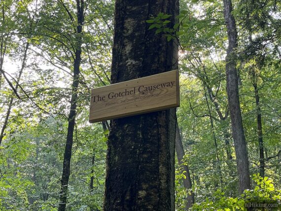 The Gotchel Causeway sign.