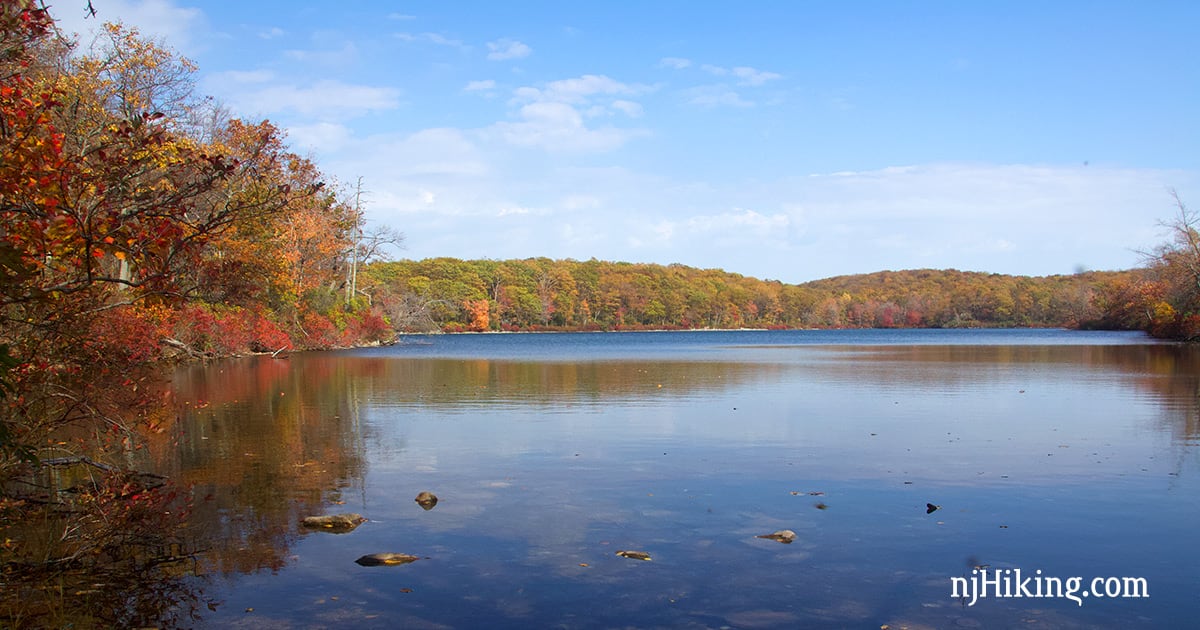 Fall foliage around Sunfish Pond.