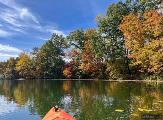 Lake Aeroflex foliage via kayak.