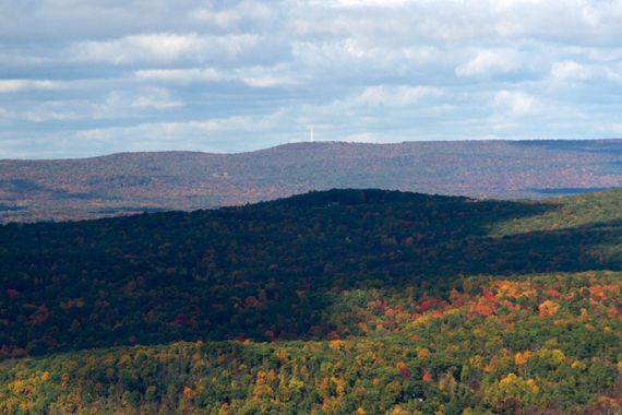 Straight across is the High Point Monument High Point Monument seen from Pinwheel Vista