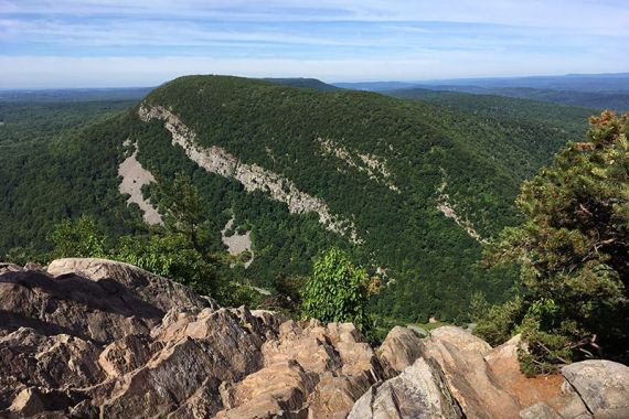 View of Mt. Minsi from the top of Mt. Tammany.
